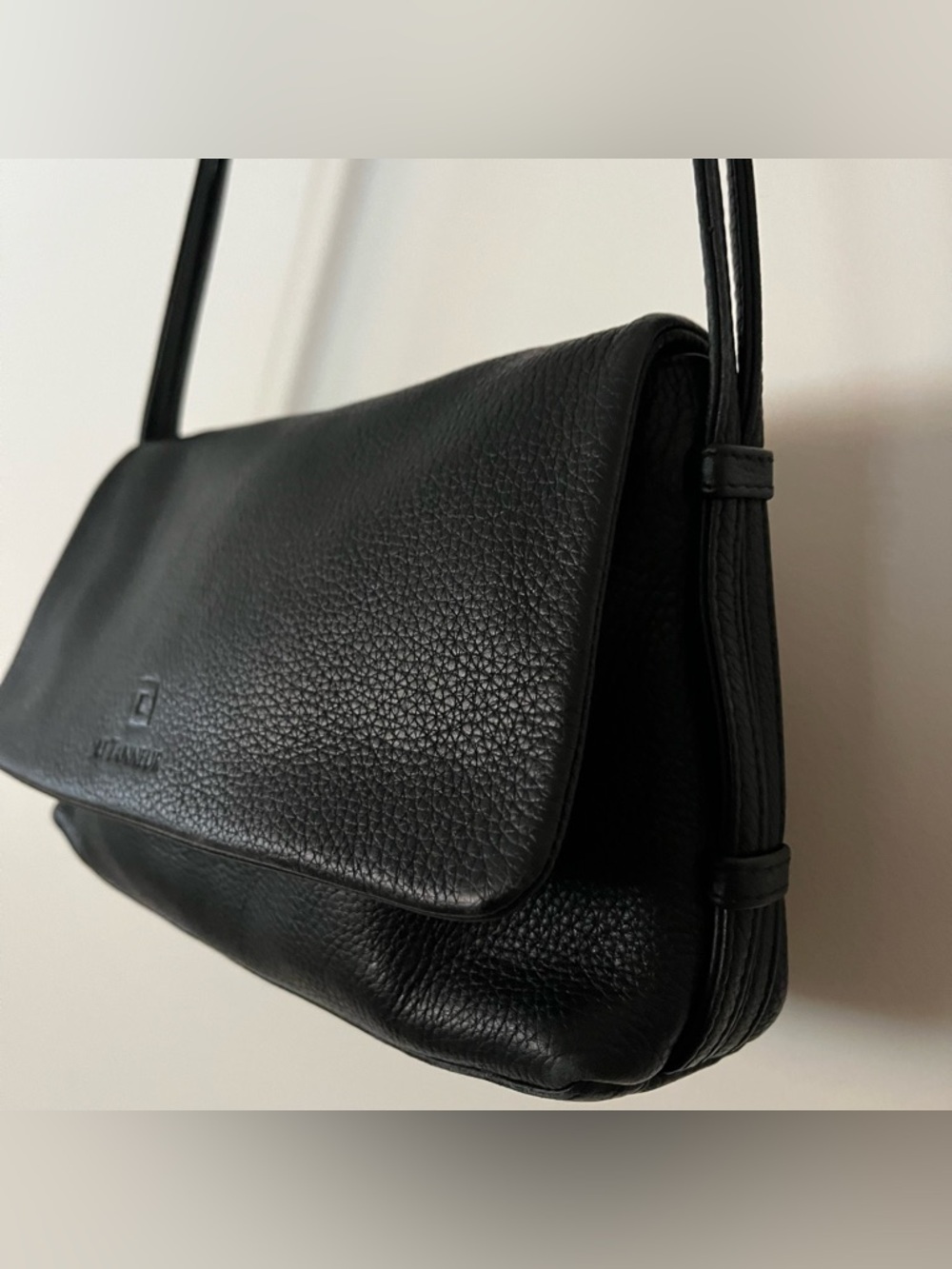 Le Tanneur Pebbled Leather Shoulder Bag